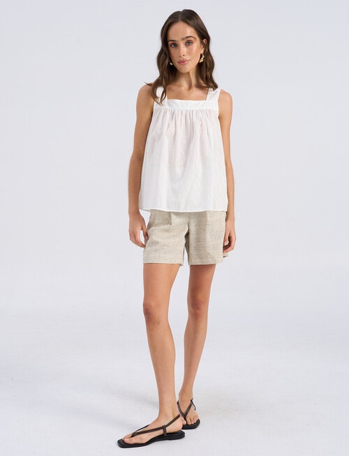 Vero Moda Riley Cap Sleeve Top, Snow White product photo View 04 L