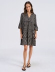 Vero Moda Dicthe Cotton Tunic Dress, Navy Print product photo