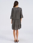 Vero Moda Dicthe Cotton Tunic Dress, Navy Print product photo View 02 S