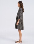Vero Moda Dicthe Cotton Tunic Dress, Navy Print product photo View 04 S
