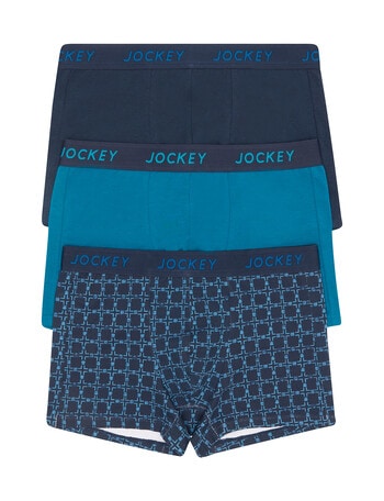 Jockey Comfort Print Trunk, 3-Pack, Captain Mccool, Canoe Blue & Tile Style product photo