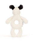 Jellycat Bashful Black & Cream Puppy Ring Rattle product photo View 02 S