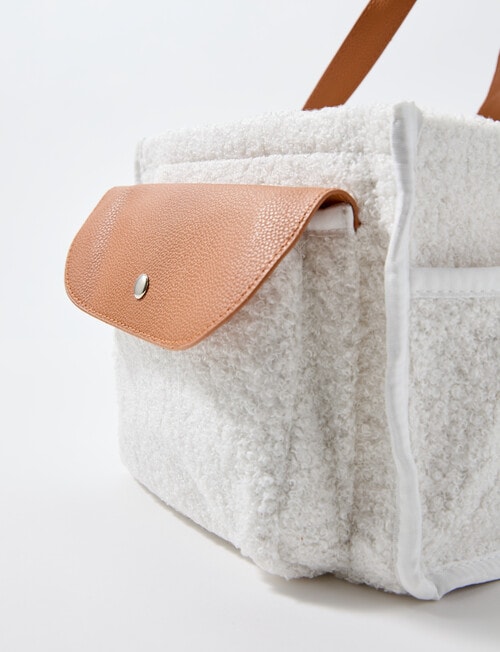 Little Bundle Nappy Caddy Teddy, White product photo View 03 L