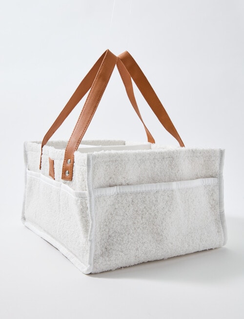 Little Bundle Nappy Caddy Teddy, White product photo View 04 L