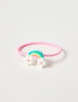 Mac & Ellie Rainbow Charm Hair Ties, 4-Piece, Pink product photo View 02 S