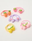 Mac & Ellie Fruitti Bow Charm Hair Ties, 10-Piece product photo