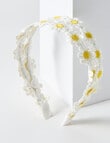 Mac & Ellie Daisy Headband, White product photo