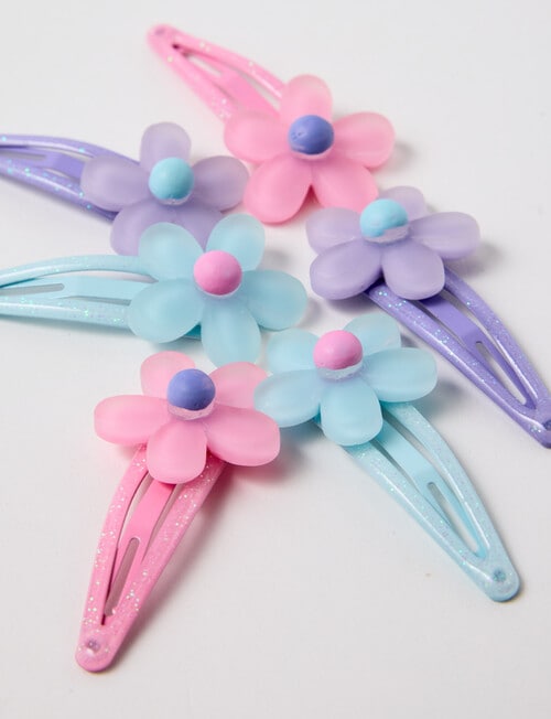 Mac & Ellie Mini Daisy Clips Set, 6-Piece, Multicoloured product photo View 03 L