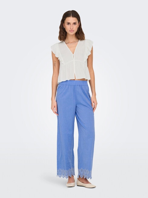 ONLY Rian Flounce Top, Cloud Dancer product photo View 05 L