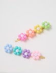 Mac & Ellie Beaded Daisy Clip Set, 2-Piece, Pink product photo