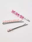Mac & Ellie Bows & Pearls Clip Set, 3-Piece, Pink product photo View 02 S