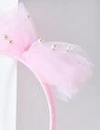 Mac & Ellie Tulle Bow Head Band, Light Pink product photo View 03 S