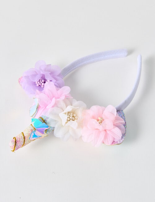 Mac & Ellie Unicorn Crown Headband, Pink product photo View 03 L