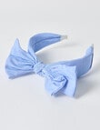 Mac & Ellie Stripe Bow Headband, Cobalt product photo View 02 S