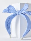 Mac & Ellie Stripe Bow Headband, Cobalt product photo View 03 S