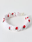 Mac & Ellie Strawberries Scrunchie Headband, White product photo View 02 S