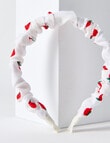 Mac & Ellie Strawberries Scrunchie Headband, White product photo View 03 S