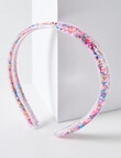 Mac & Ellie Funfetti Hearts Headband, Pink product photo