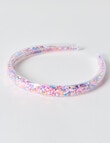 Mac & Ellie Funfetti Hearts Headband, Pink product photo View 02 S