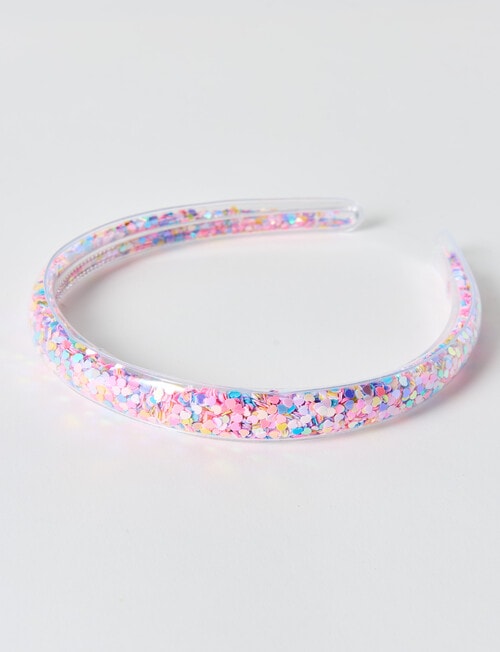 Mac & Ellie Funfetti Hearts Headband, Pink product photo View 02 L
