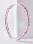 Mac & Ellie Funfetti Hearts Headband, Pink product photo View 03 S