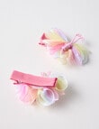 Mac & Ellie Tulle Butterfly Clip Set, 2-Piece, Pink product photo View 02 S