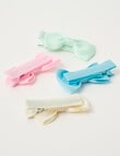 Mac & Ellie Mini Ribbon Bow Clips, Pastels, 4-Piece product photo View 02 S