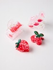 Mac & Ellie Fruitie Mix N Match Clip Set, 4-Piece, Red product photo View 02 S