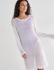 Zest Swimwear Mesh Knit Dress, White product photo
