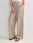 Mineral Lucie Geo Print Wide Leg Pant, Olive product photo
