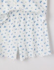 Sleep Squad Floral Waffle Short PJ Set, Barely Blue, 8-16 product photo View 02 S