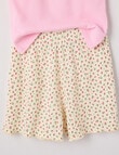 Sleep Squad Pup Waffle Cami PJ Set, Pink & Butter, 8-16 product photo View 02 S