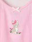 Sleep Squad Pup Waffle Cami PJ Set, Pink & Butter, 8-16 product photo View 03 S
