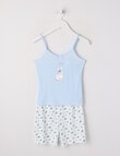 Sleep Squad Bunny Waffle Cami PJ Set, Barely Blue, 8-16 product photo