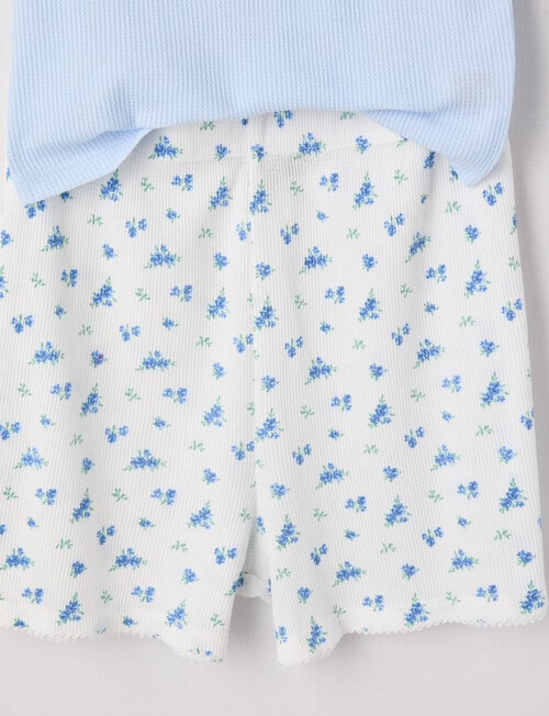 Sleep Squad Bunny Waffle Cami PJ Set, Barely Blue, 8-16 product photo View 02 L