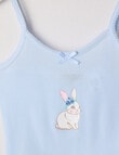 Sleep Squad Bunny Waffle Cami PJ Set, Barely Blue, 8-16 product photo View 03 S
