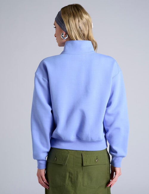 Champion Rochester Base Quarter Zip Sweatshirt, Charming Blue product photo View 03 L