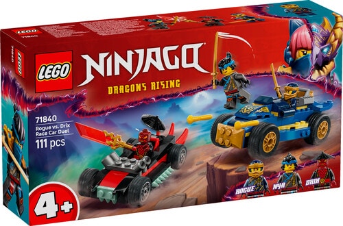 LEGO NINJAGO Rogue Vs. Drix Race Car Duel, 71840 product photo View 22 L