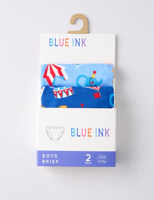 Blue Ink Circus Brief, 2-Pack, Blue 2-8 product photo View 02 L