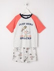 Sleep Mode Seagulls Short PJ Set, Grey Marle, 2-8 product photo