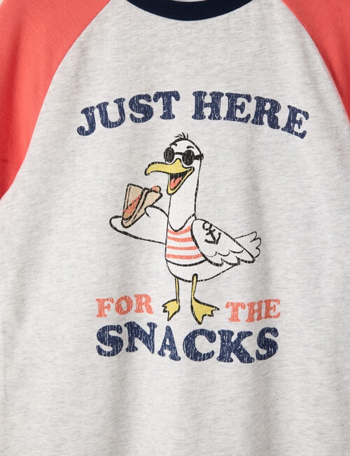 Sleep Mode Seagulls Short PJ Set, Grey Marle, 2-8 product photo View 02 L