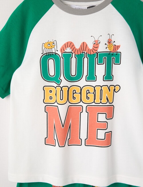 Sleep Mode Little Critters Short PJ Set, Bright Green, 2-8 product photo View 02 L