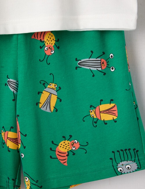 Sleep Mode Little Critters Short PJ Set, Bright Green, 2-8 product photo View 03 L