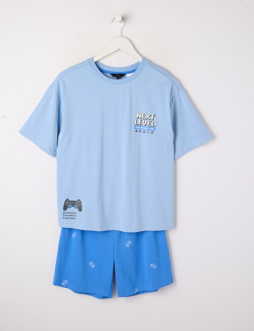 Sleep Squad Gamer Short PJ Set, Cobalt, 8-16 product photo