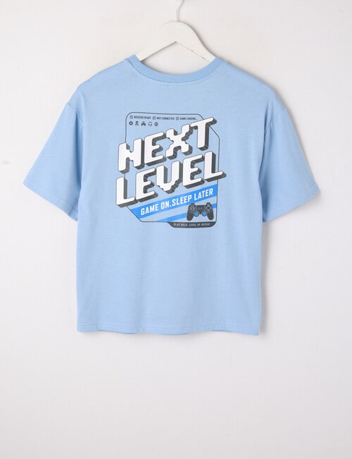 Sleep Squad Gamer Short PJ Set, Cobalt, 8-16 product photo View 02 L