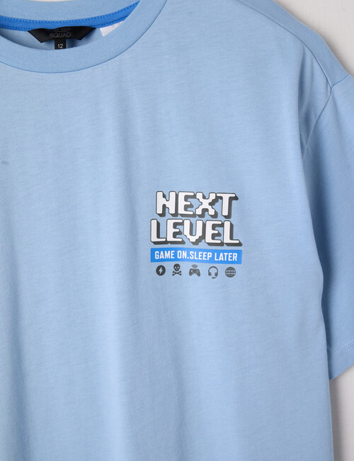 Sleep Squad Gamer Short PJ Set, Cobalt, 8-16 product photo View 03 L