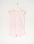Sleep Mode Cherries Knit Short PJ Set, Barely Pink, 2-8 product photo