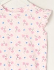 Sleep Mode Cherries Knit Short PJ Set, Barely Pink, 2-8 product photo View 02 S