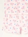 Sleep Mode Cherries Knit Short PJ Set, Barely Pink, 2-8 product photo View 03 S