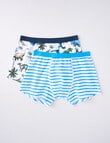 Blue Ink Dino Stripe Trunks, 2-Pack, Blue, 2-8 product photo